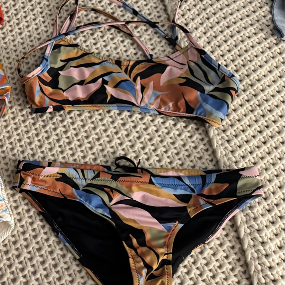 Colorful Patterned Swimsuit Set